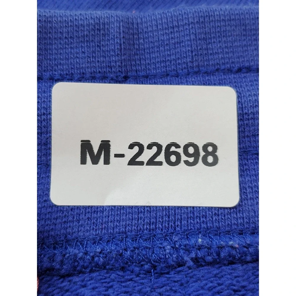 Nike Men Pants L Blue Embroidered Sweatpants Fleece Joggers READ
